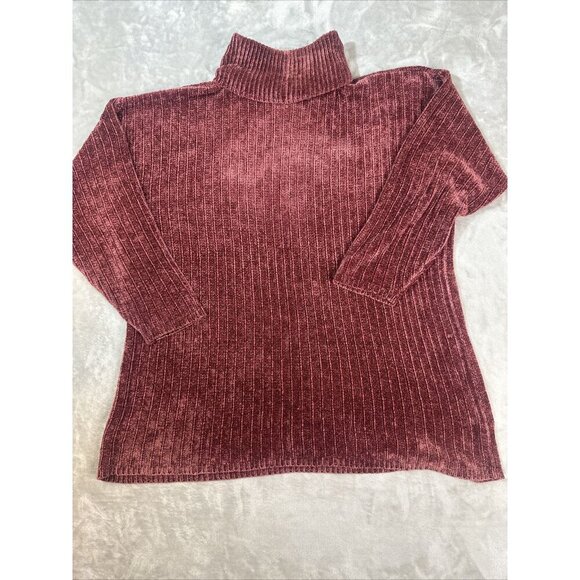 Women’s August Silk Knits Turtle Neck Sweater Catharine Lover Red Size Medium - Picture 11 of 14